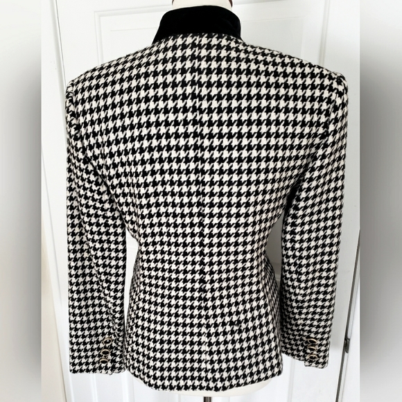 Vintage Jones New York Pure Wool Houndstooth Jacket - Picture 2 of 11